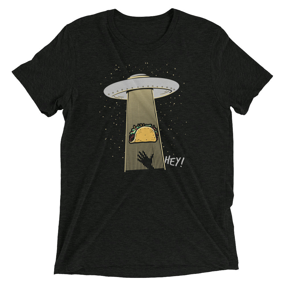 Taco Abduction Men's Tri-Blend Tee Hoodie, Sweatshirt | CoreVibeTees.com (Image 1)