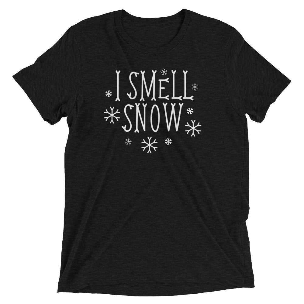 I Smell Snow Men's Tri-Blend Tee Hoodie, Sweatshirt | CoreVibeTees.com (Image 2)