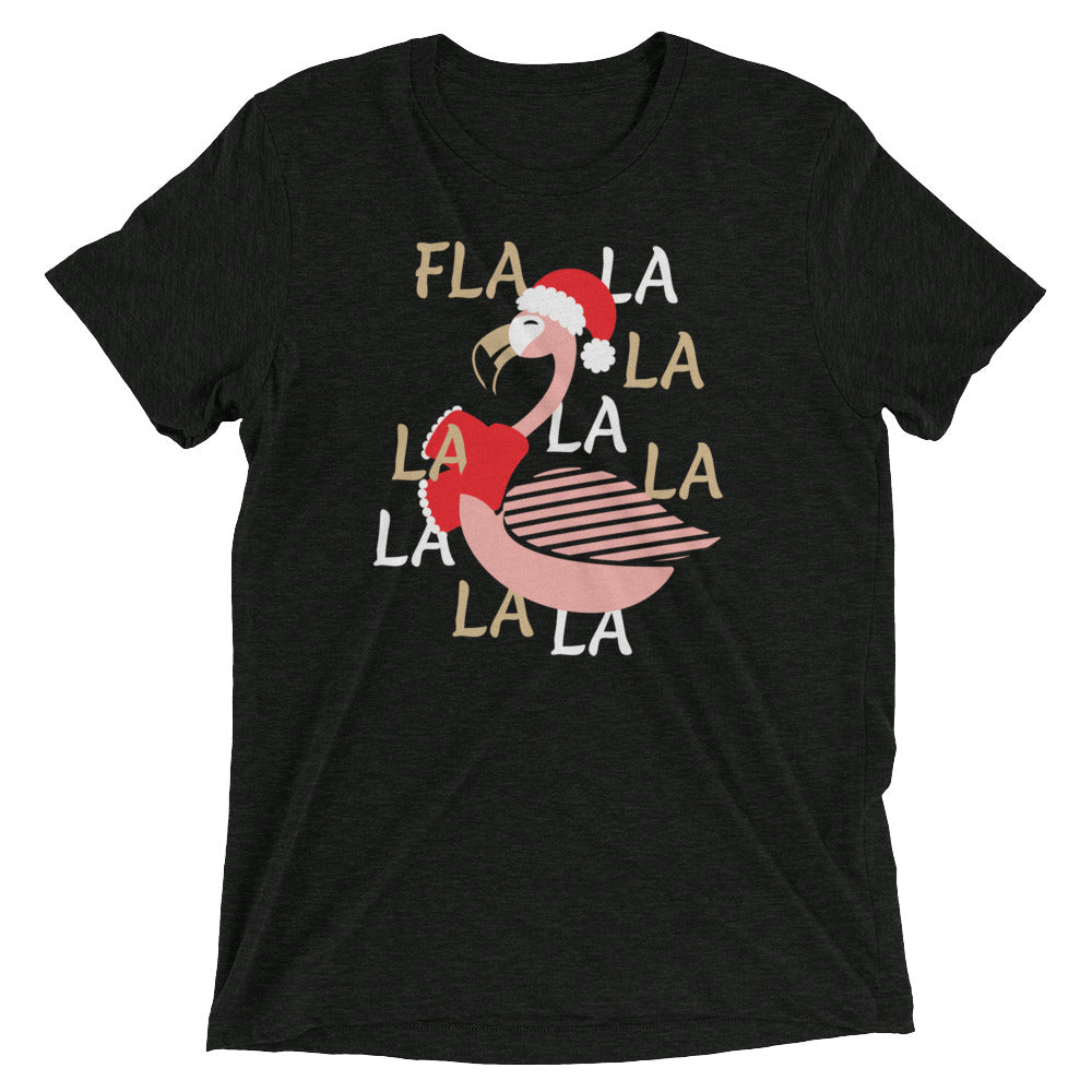 Fla La La Lamingo Men's Tri-Blend Tee Hoodie, Sweatshirt | CoreVibeTees.com (Image 1)