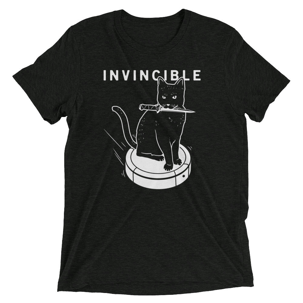 Invincible Cat Men's Tri-Blend Tee Hoodie, Sweatshirt | CoreVibeTees.com (Image 1)