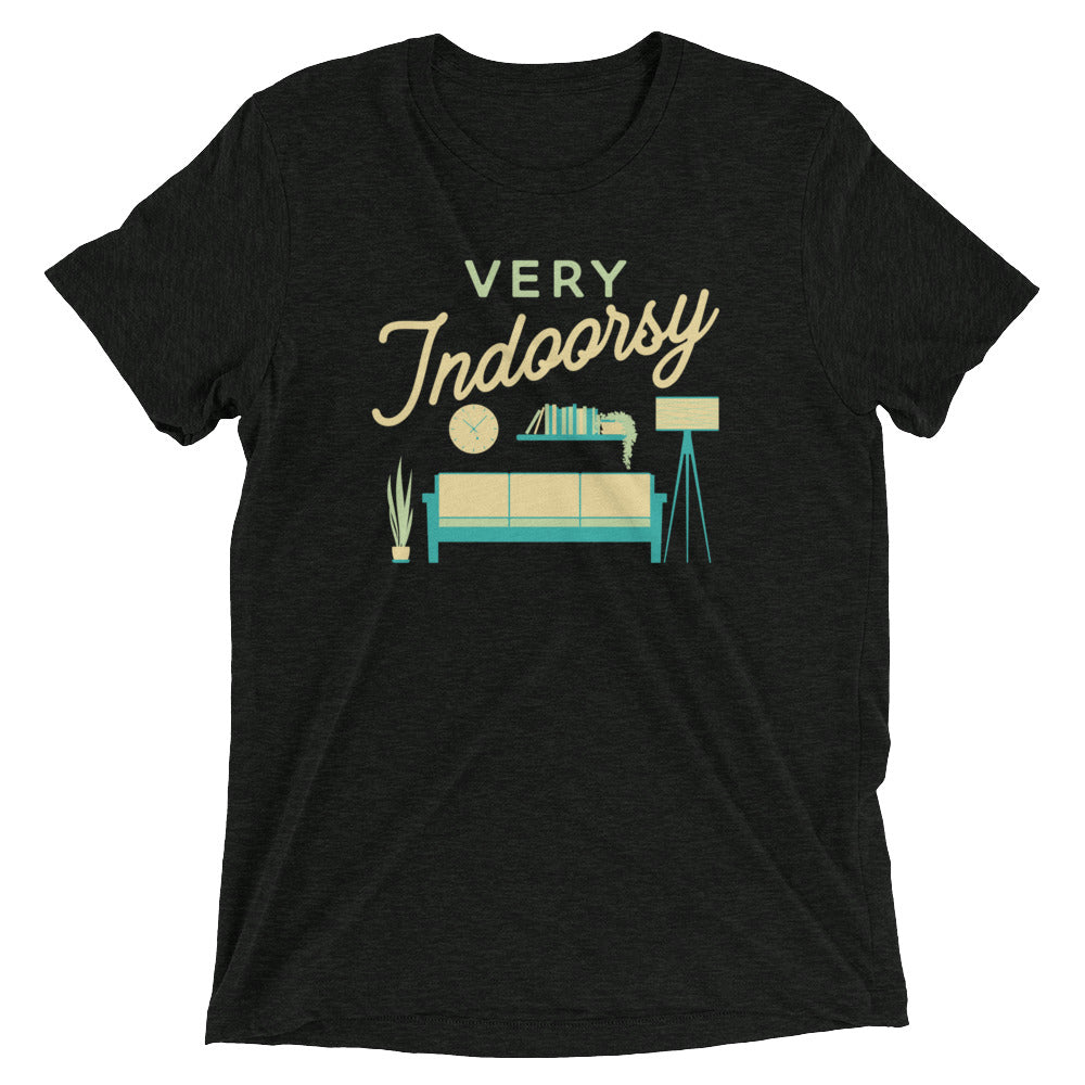 Very Indoorsy Men's Tri-Blend Tee Hoodie, Sweatshirt | CoreVibeTees.com (Image 2)