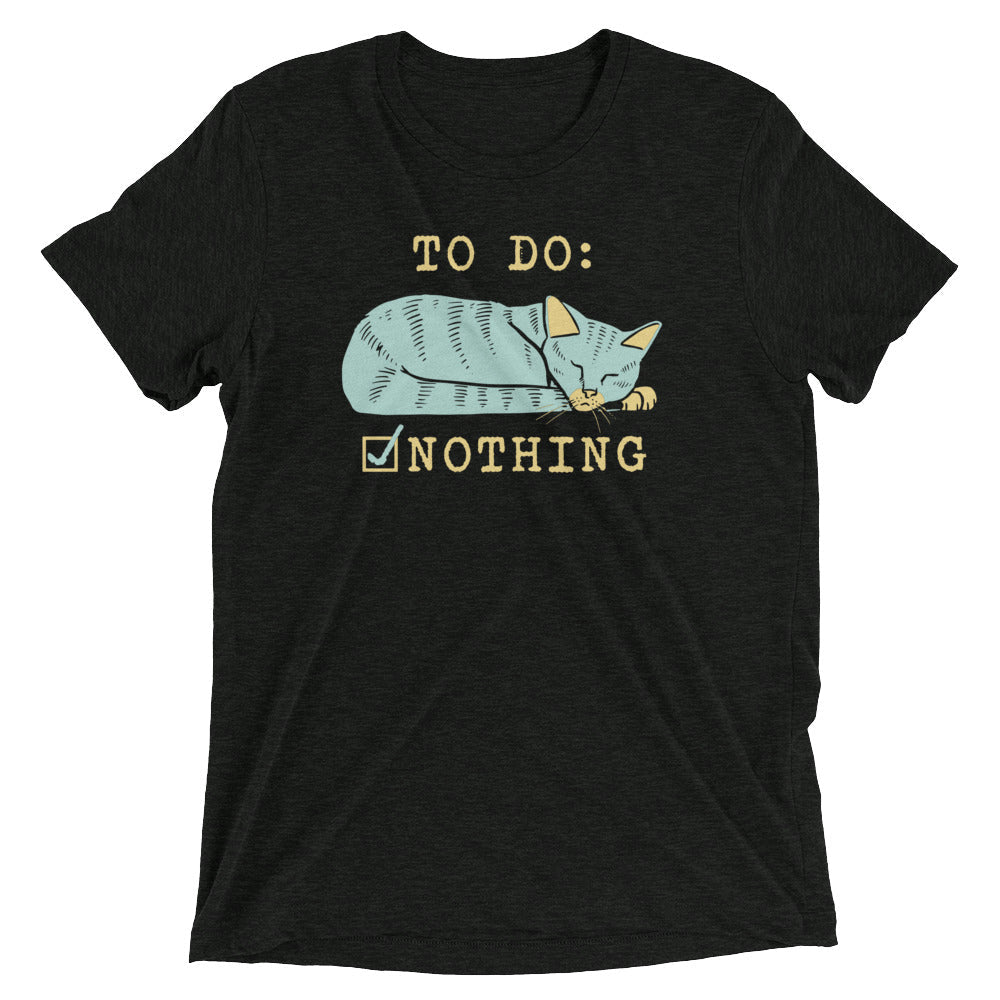 To Do: Nothing Men's Tri-Blend Tee Hoodie, Sweatshirt | CoreVibeTees.com (Image 2)
