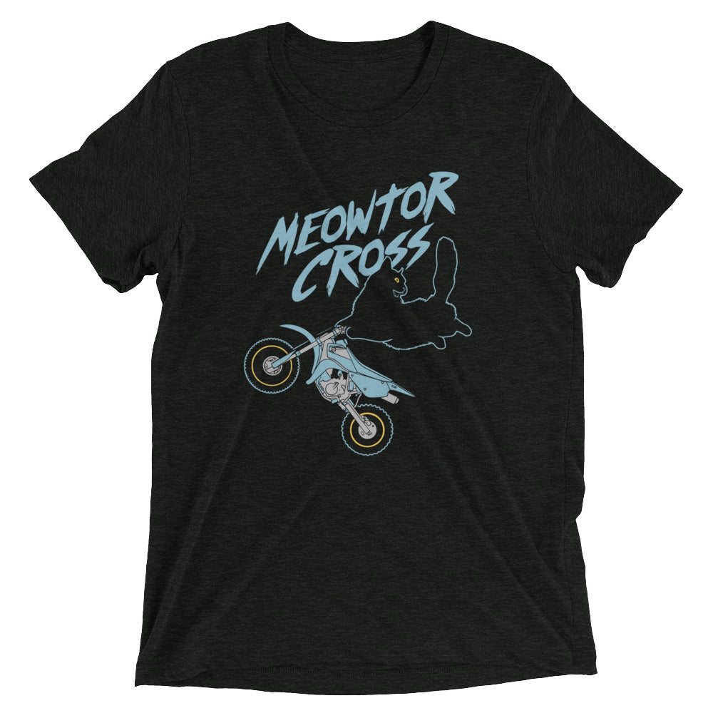Meowtor Cross Men's Tri-Blend Tee Hoodie, Sweatshirt | CoreVibeTees.com (Image 1)