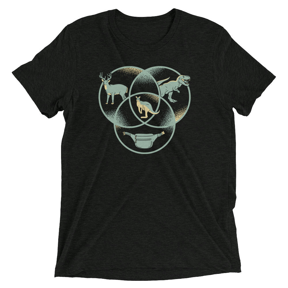 Kangaroo Venn Diagram Men's Tri-Blend Tee Hoodie, Sweatshirt | CoreVibeTees.com (Image 1)