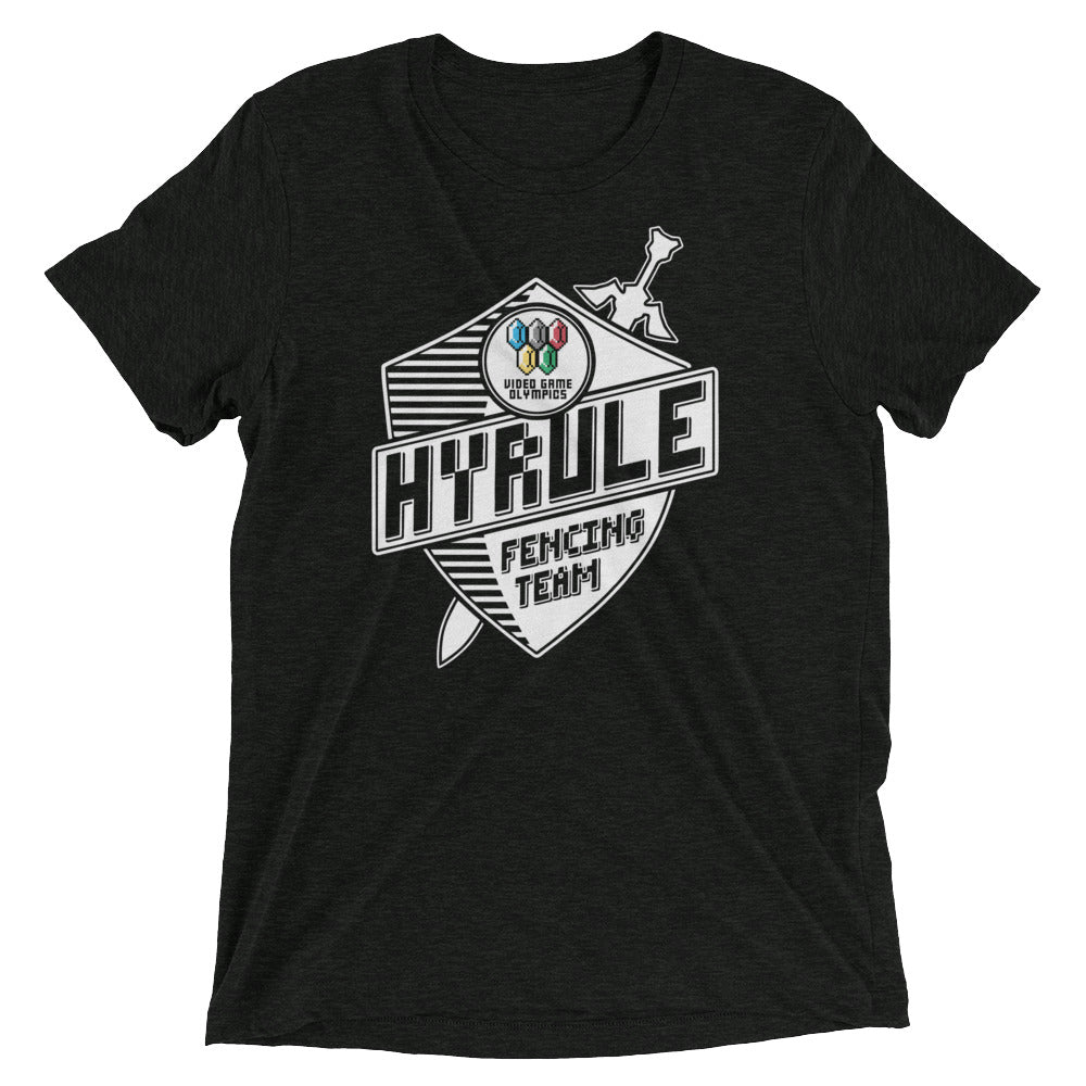 Hyrule Fencing Team Men's Tri-Blend Tee Hoodie, Sweatshirt | CoreVibeTees.com (Image 2)