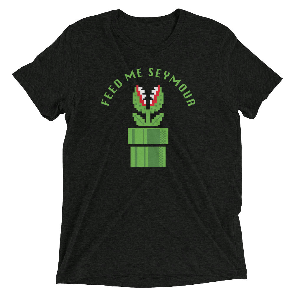 Feed Me Seymour Men's Tri-Blend Tee Hoodie, Sweatshirt | CoreVibeTees.com (Image 1)