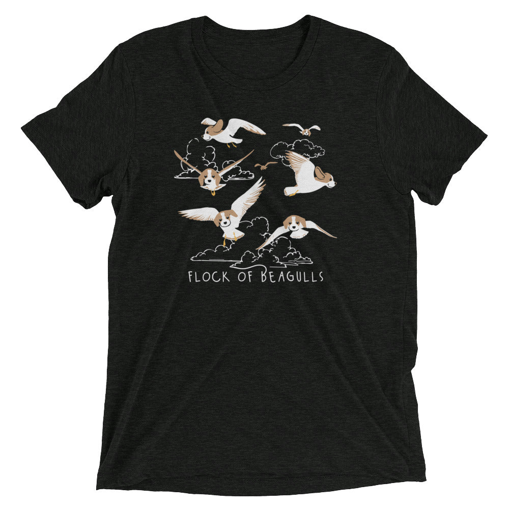Flock Of Beagulls Men's Tri-Blend Tee Hoodie, Sweatshirt | CoreVibeTees.com (Image 1)