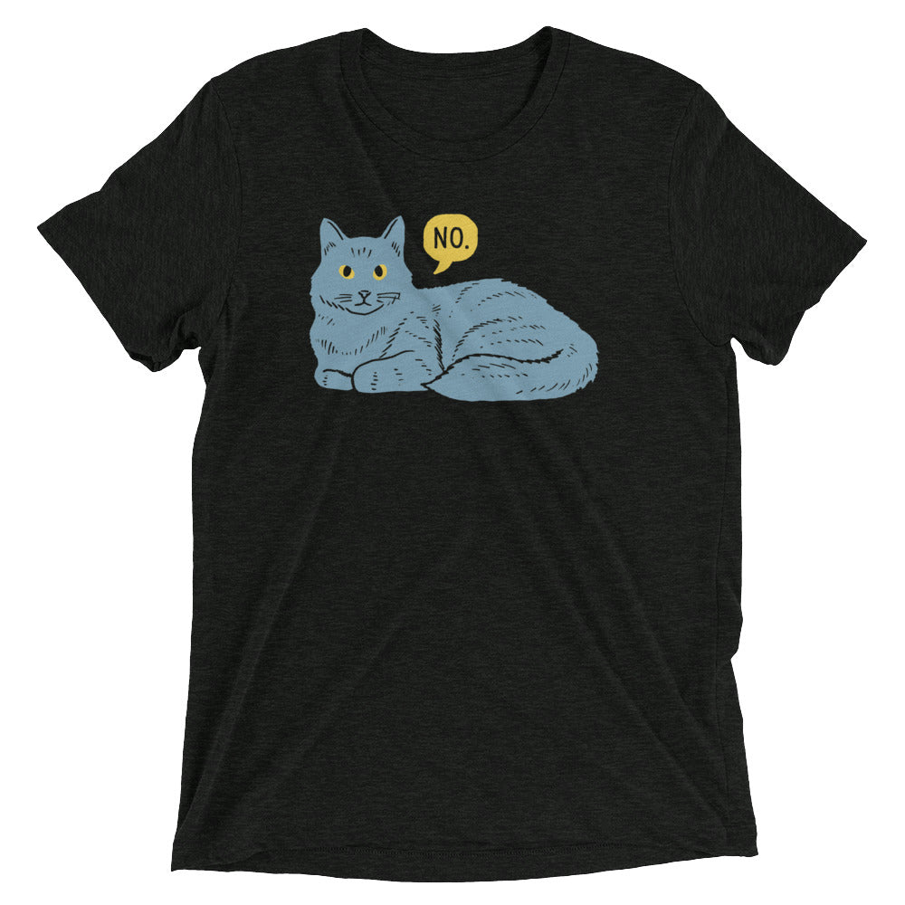 No Cat Men's Tri-Blend Tee Hoodie, Sweatshirt | CoreVibeTees.com (Image 1)