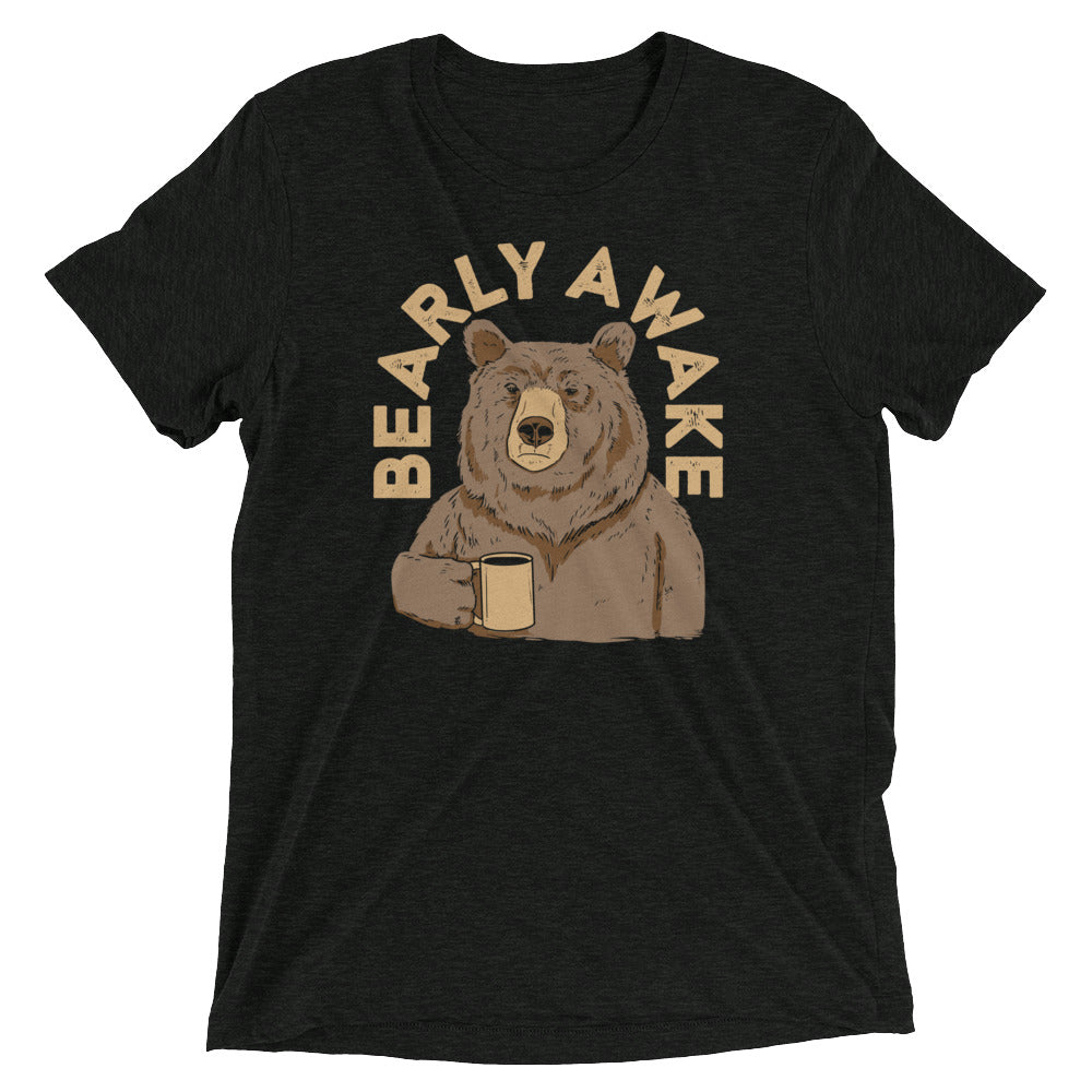 Bearly Awake Men's Tri-Blend Tee Hoodie, Sweatshirt | CoreVibeTees.com (Image 2)