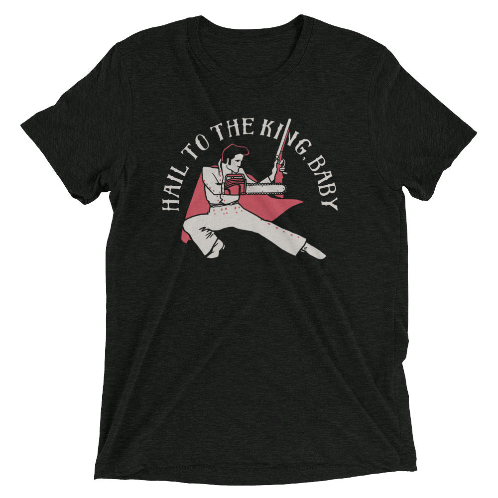 Hail To The King, Baby Men's Tri-Blend Tee Hoodie, Sweatshirt | CoreVibeTees.com (Image 1)