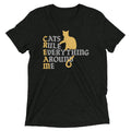 Cats Rule Everything Around Me Men's Tri-Blend Tee Hoodie, Sweatshirt | CoreVibeTees.com (Image 1)