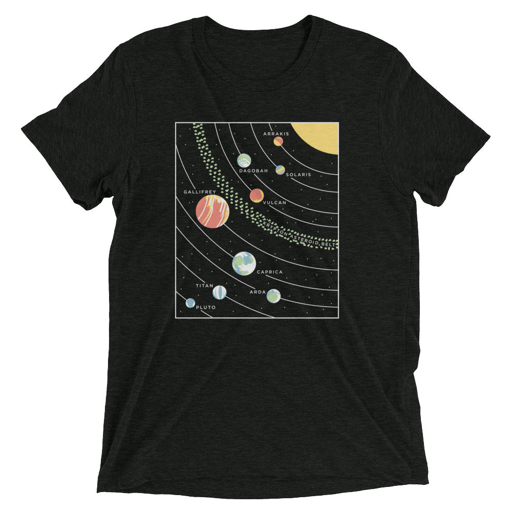 9 Planets Men's Tri-Blend Tee Hoodie, Sweatshirt | CoreVibeTees.com (Image 1)