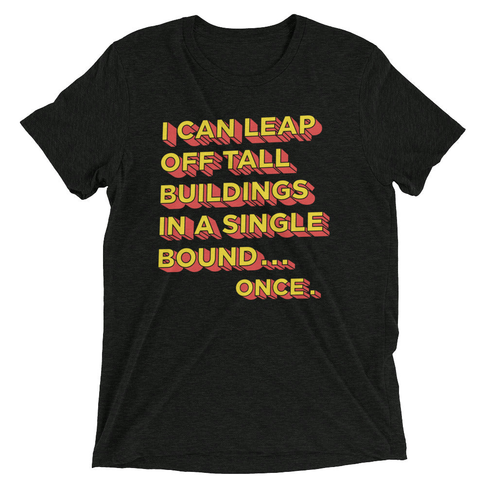 Tall Buildings In A Single Bound Men's Tri-Blend Tee Hoodie, Sweatshirt | CoreVibeTees.com (Image 2)