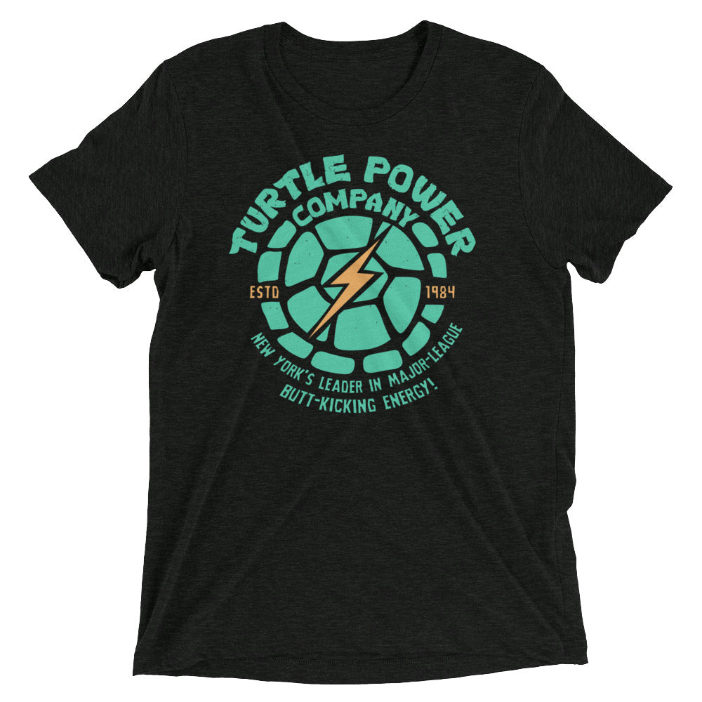 Turtle Power Company Men's Tri-Blend Tee Hoodie, Sweatshirt | CoreVibeTees.com (Image 2)