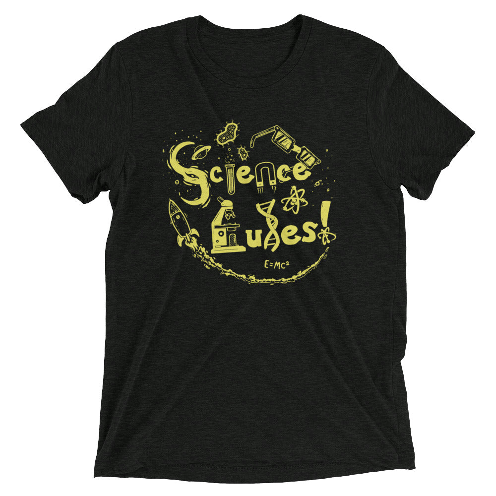 Science Rules! Men's Tri-Blend Tee Hoodie, Sweatshirt | CoreVibeTees.com (Image 2)