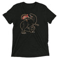 Turkey Riding T-Rex Men's Tri-Blend Tee Hoodie, Sweatshirt | CoreVibeTees.com (Image 1)