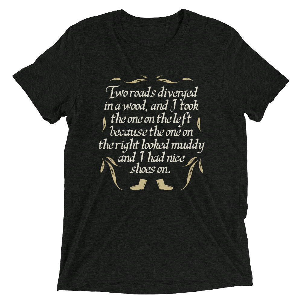 Two Roads Diverged Men's Tri-Blend Tee Hoodie, Sweatshirt | CoreVibeTees.com (Image 2)