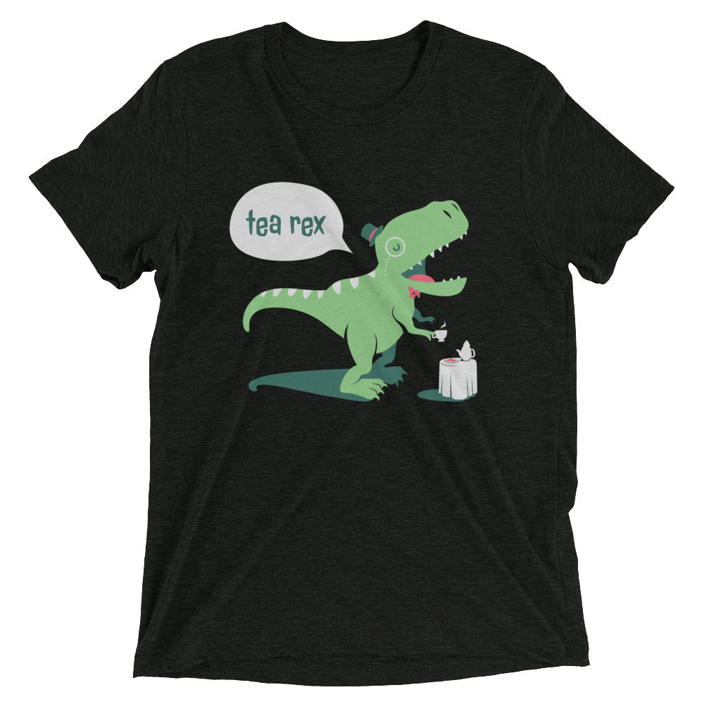 Tea Rex Men's Tri-Blend Tee Hoodie, Sweatshirt | CoreVibeTees.com (Image 2)