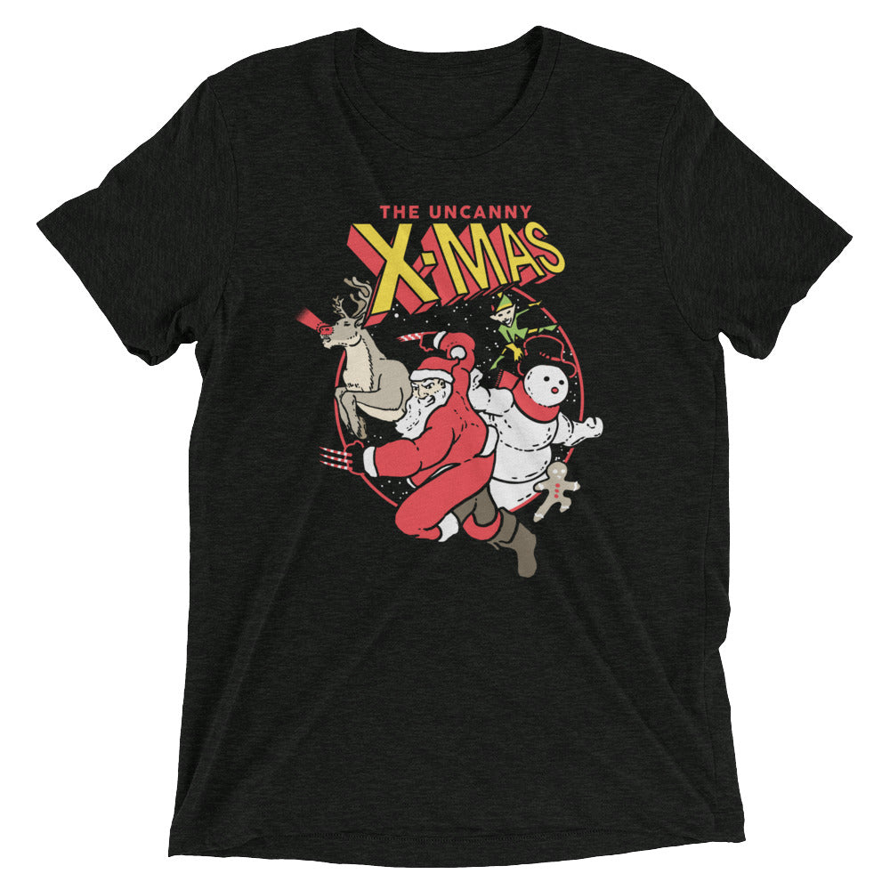 The Uncanny X-Mas Men's Tri-Blend Tee Hoodie, Sweatshirt | CoreVibeTees.com (Image 2)