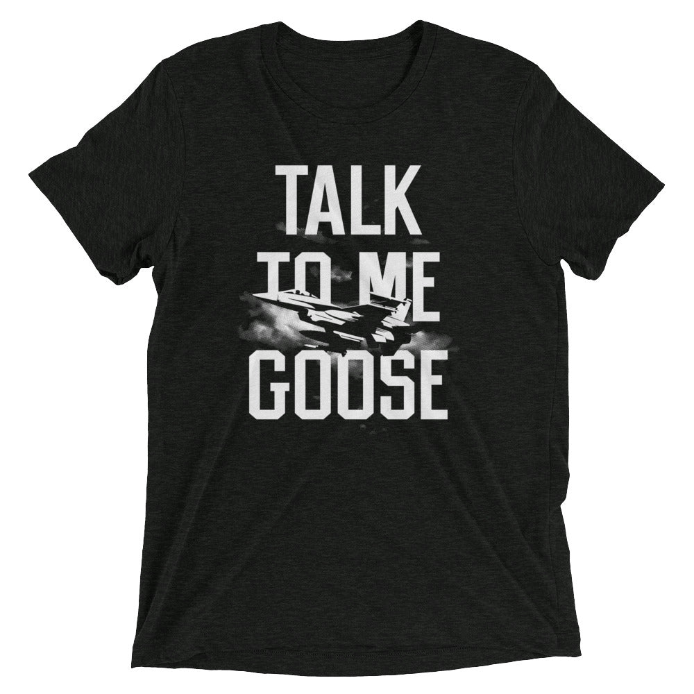 Talk To Me Goose Men's Tri-Blend Tee Hoodie, Sweatshirt | CoreVibeTees.com (Image 2)