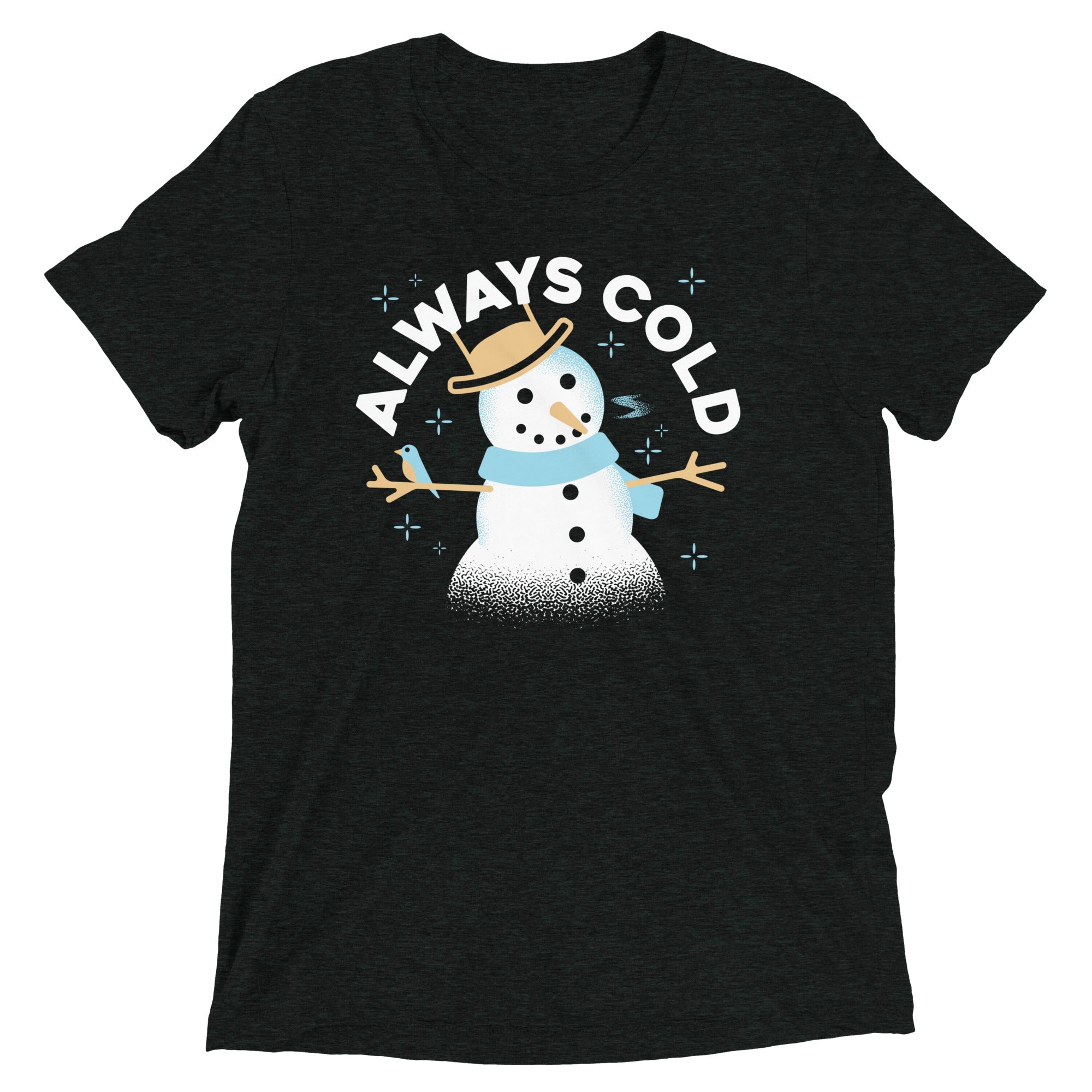 Always Cold Men's Tri-Blend Tee Hoodie, Sweatshirt | CoreVibeTees.com (Image 2)