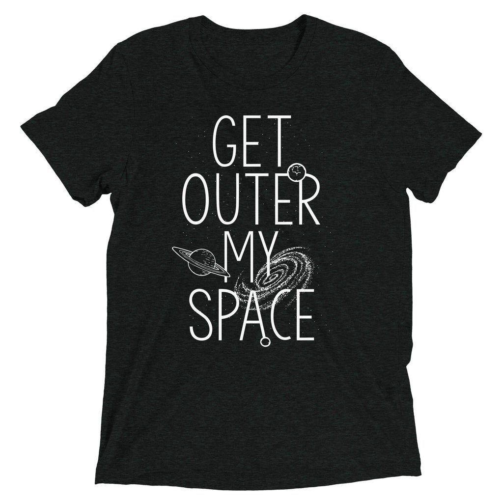 Get Outer My Space Men's Tri-Blend Tee Hoodie, Sweatshirt | CoreVibeTees.com (Image 2)