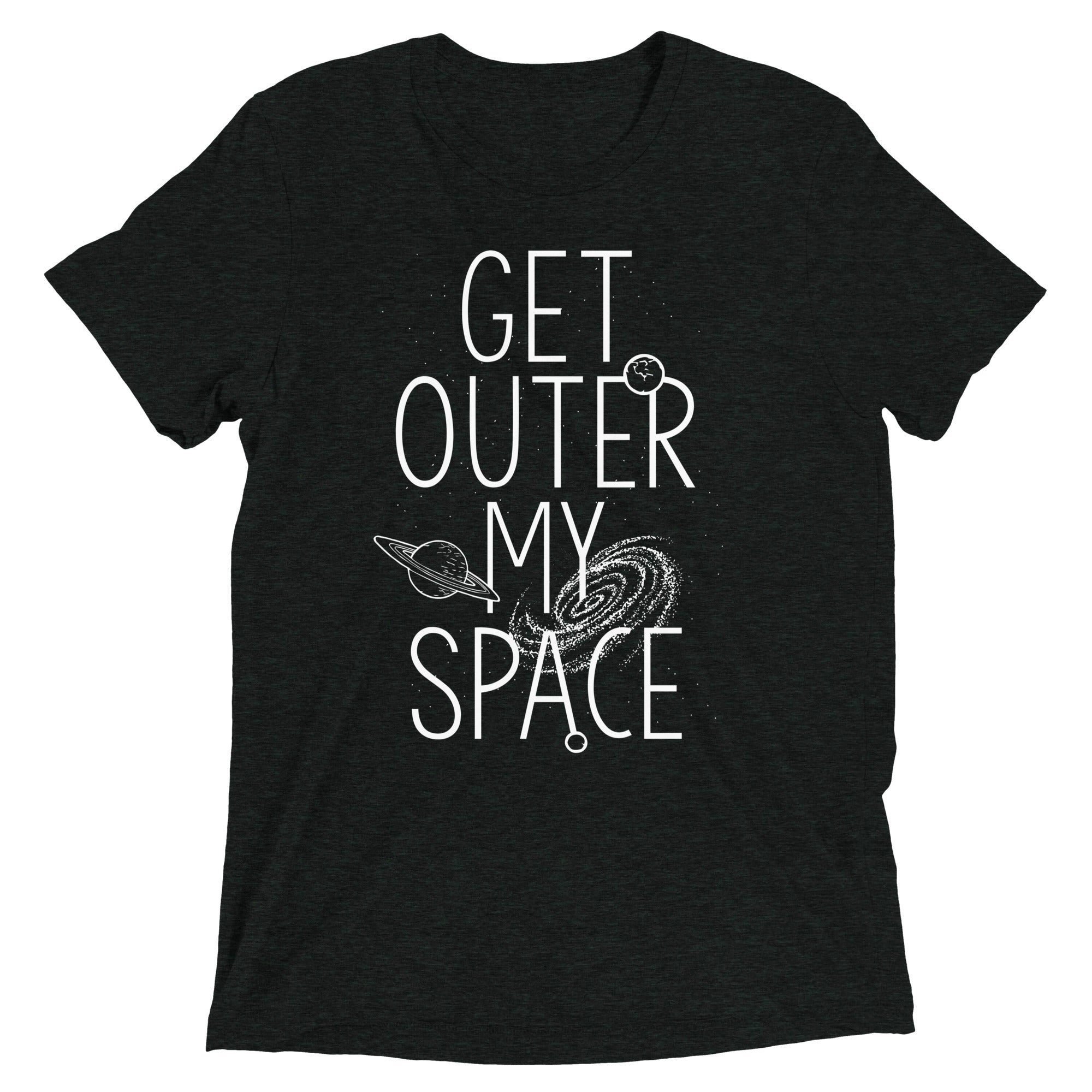 Get Outer My Space Men's Tri-Blend Tee Hoodie, Sweatshirt | CoreVibeTees.com (Image 2)