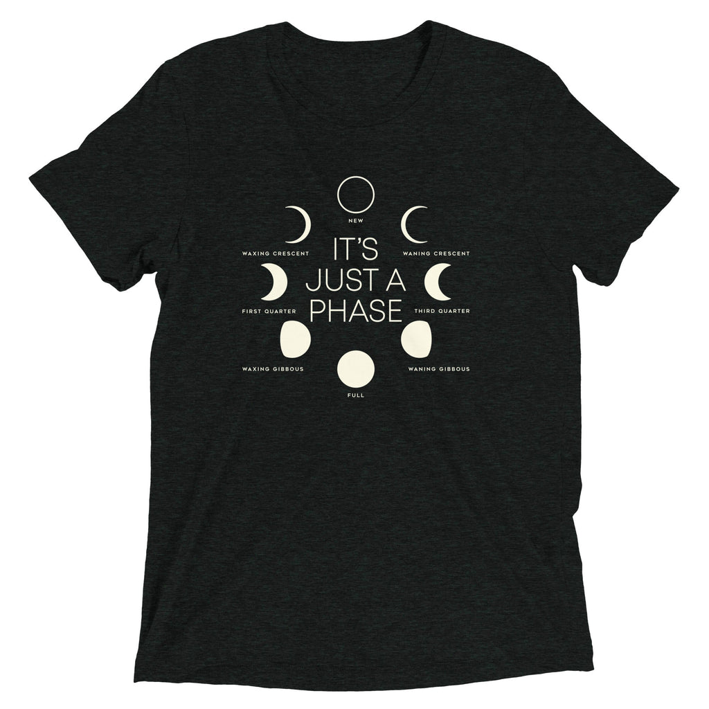 It's Just A Phase Men's Tri-Blend Tee Hoodie, Sweatshirt | CoreVibeTees.com (Image 1)