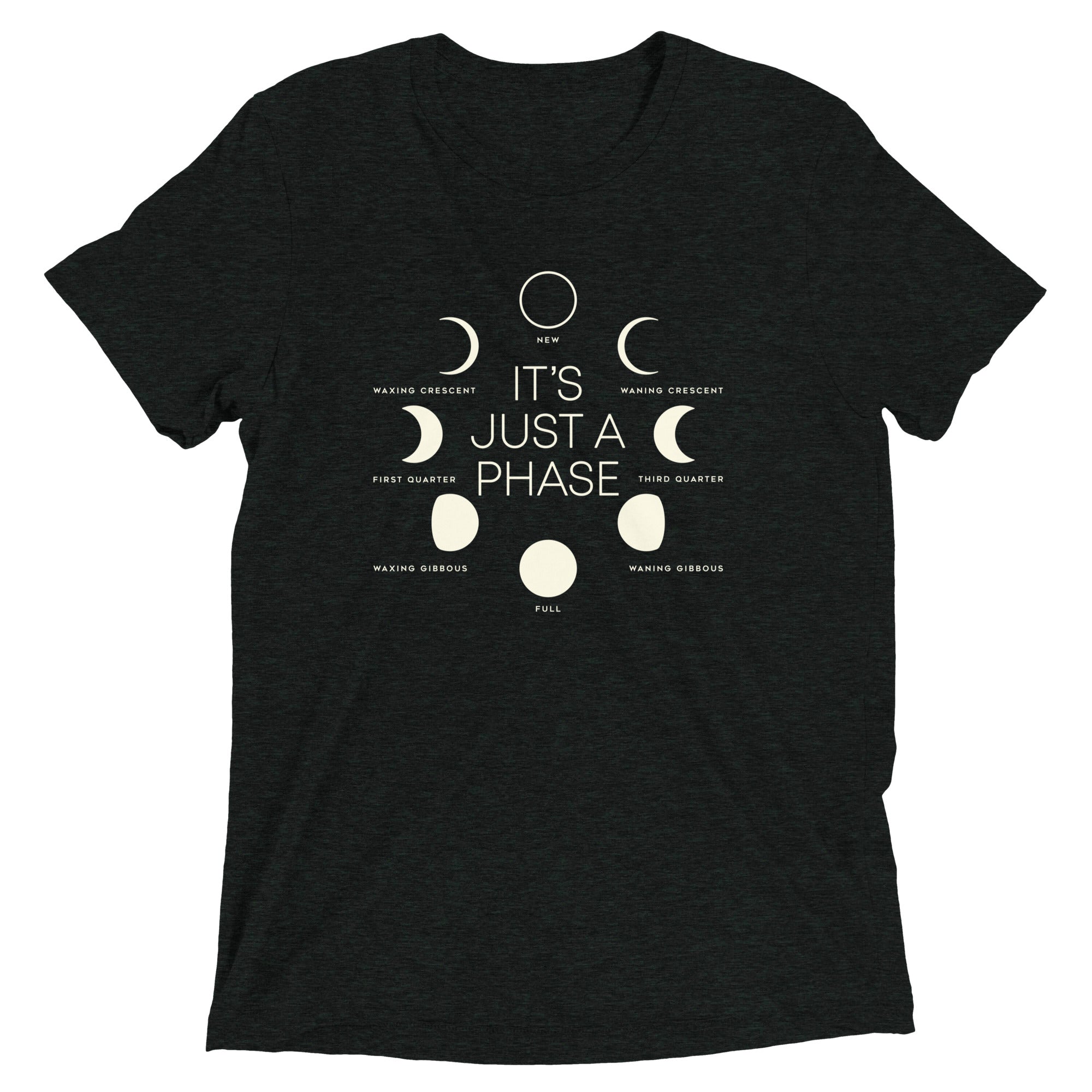 It's Just A Phase Men's Tri-Blend Tee Hoodie, Sweatshirt | CoreVibeTees.com (Image 1)