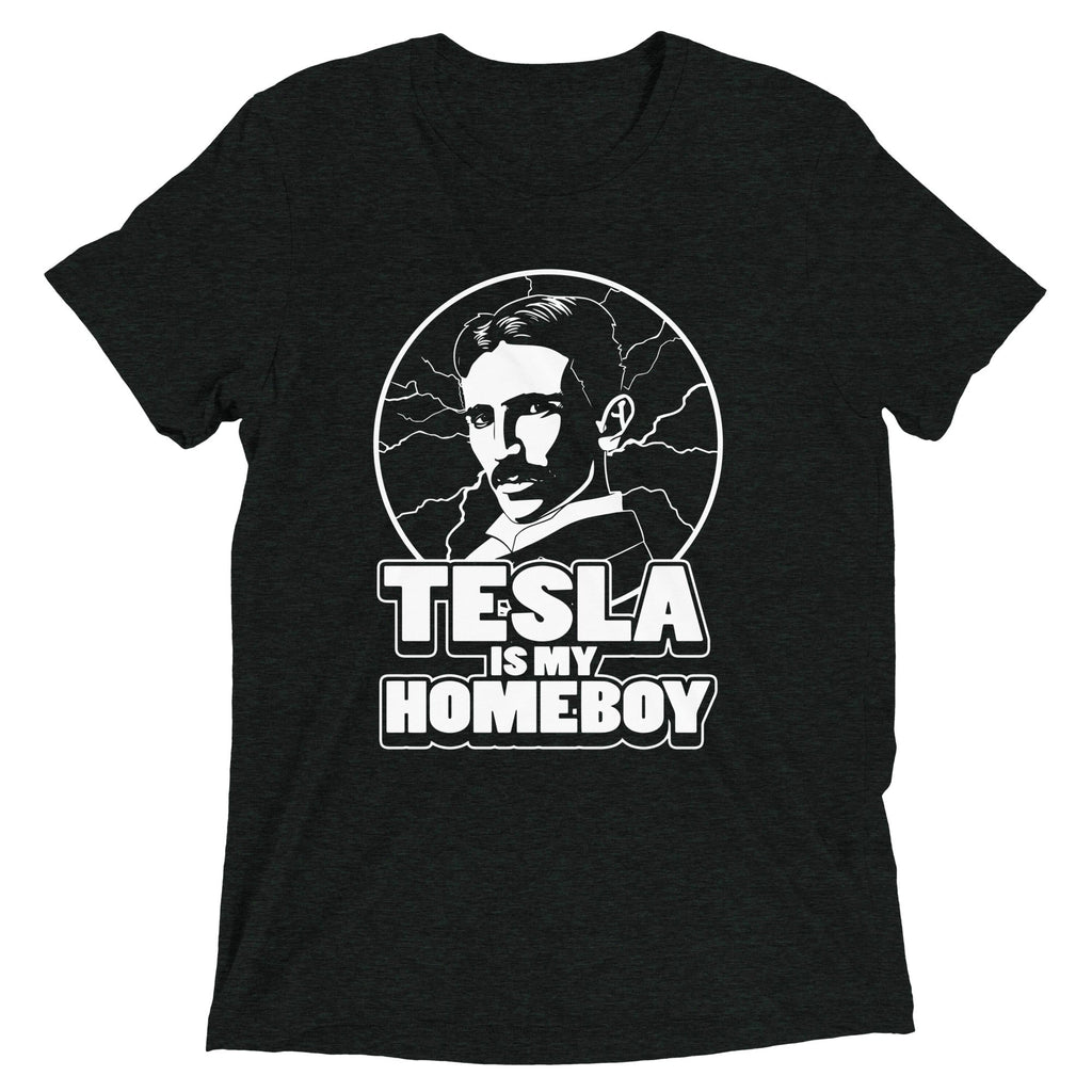 Tesla Is My Homeboy Men's Tri-Blend Tee Hoodie, Sweatshirt | CoreVibeTees.com (Image 1)