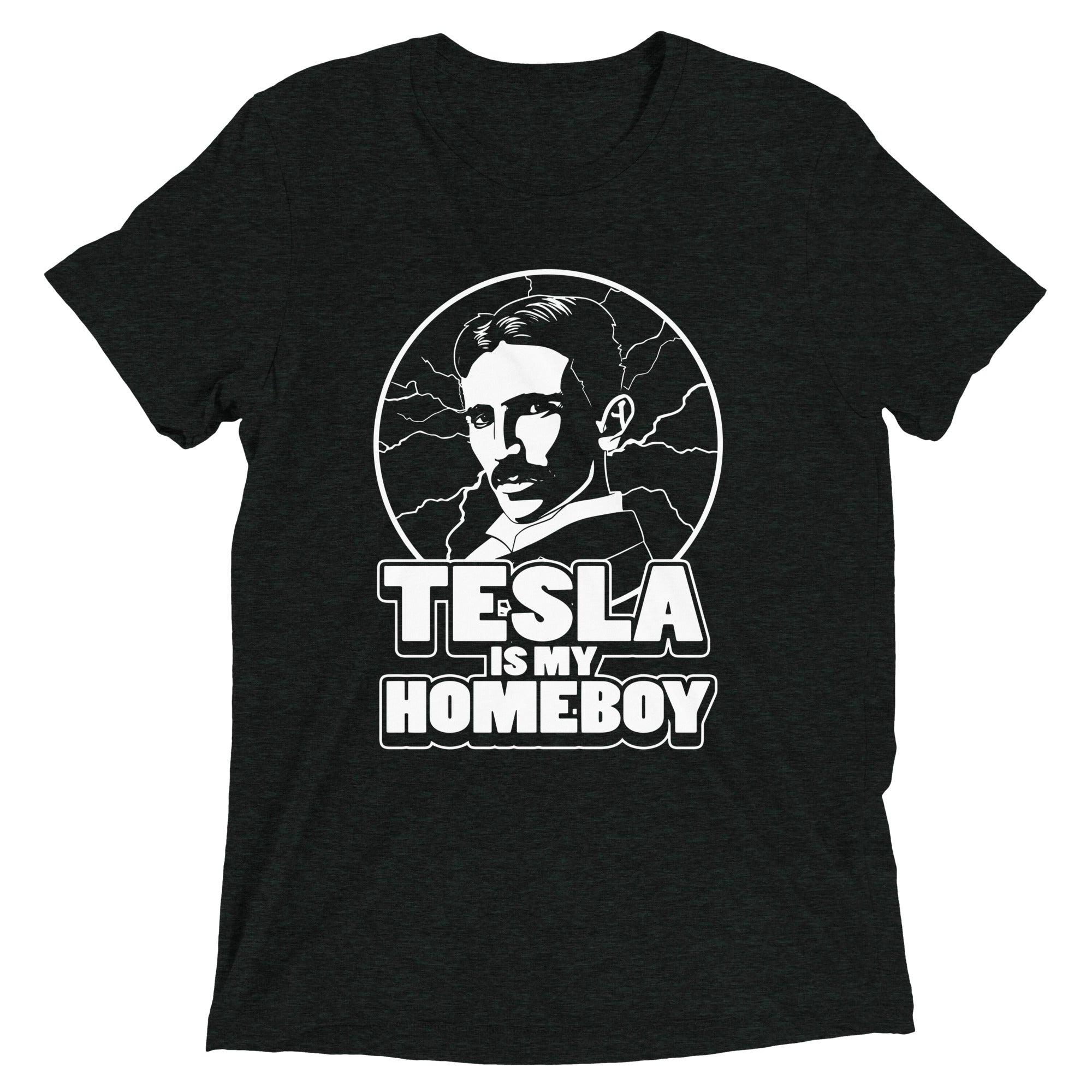Tesla Is My Homeboy Men's Tri-Blend Tee Hoodie, Sweatshirt | CoreVibeTees.com (Image 1)