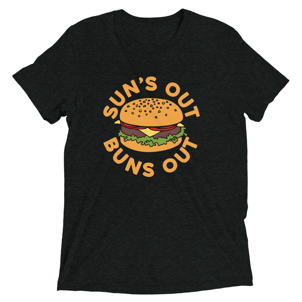 Sun's Out Buns Out Men's Tri-Blend Tee Hoodie, Sweatshirt | CoreVibeTees.com (Image 2)