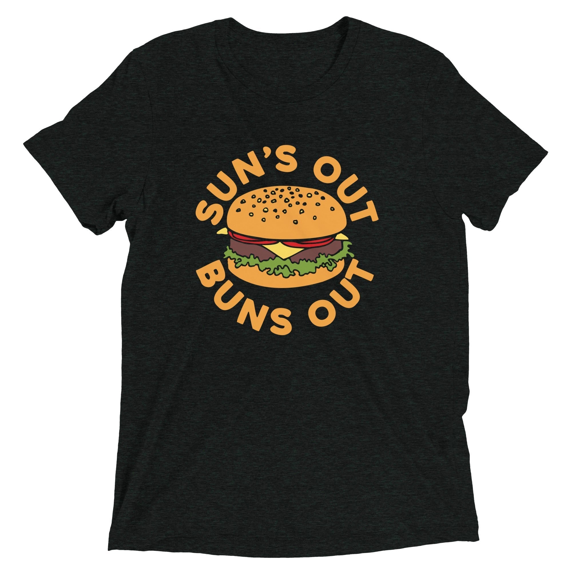 Sun's Out Buns Out Men's Tri-Blend Tee Hoodie, Sweatshirt | CoreVibeTees.com (Image 2)