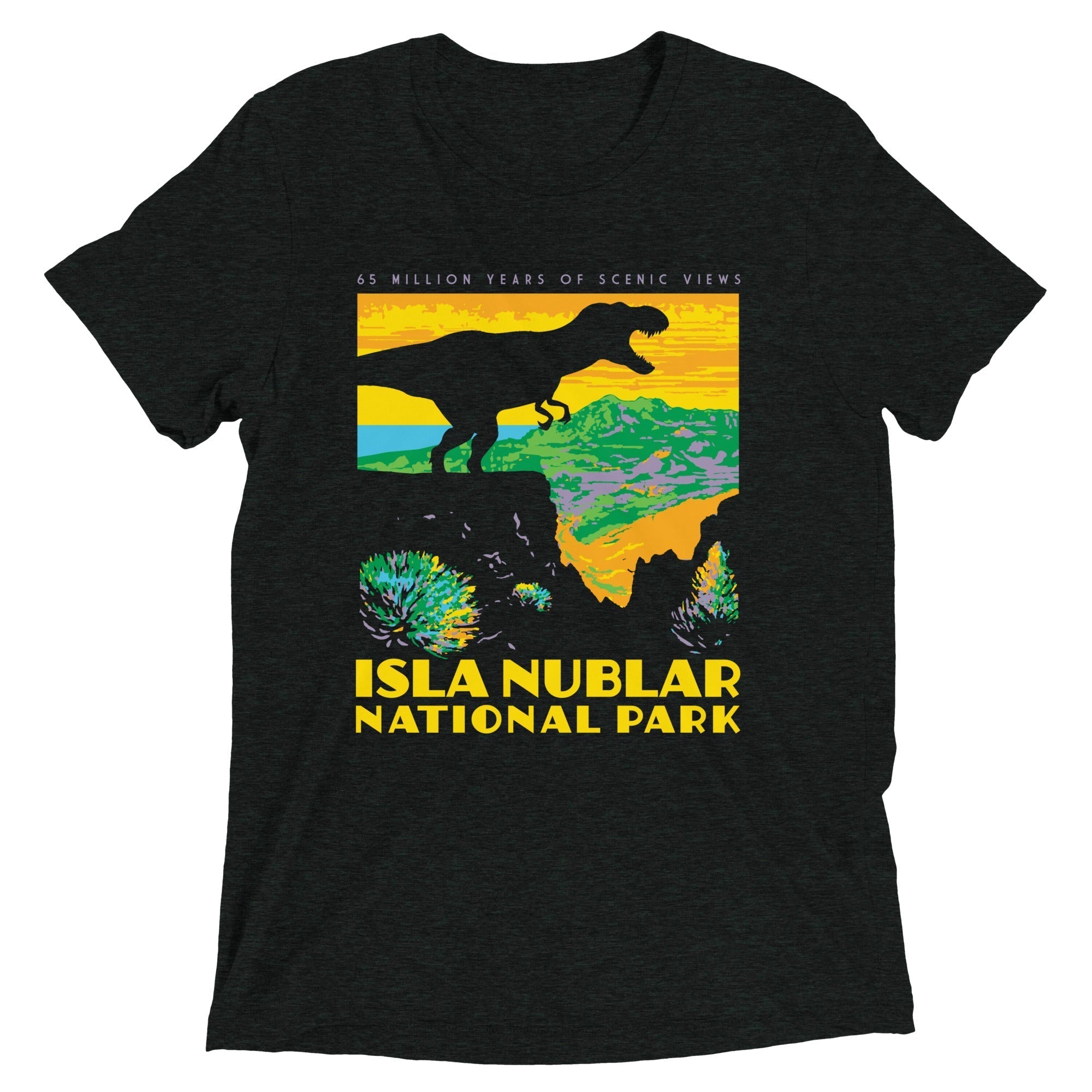 Isla Nublar National Park Men's Tri-Blend Tee Hoodie, Sweatshirt | CoreVibeTees.com (Image 1)