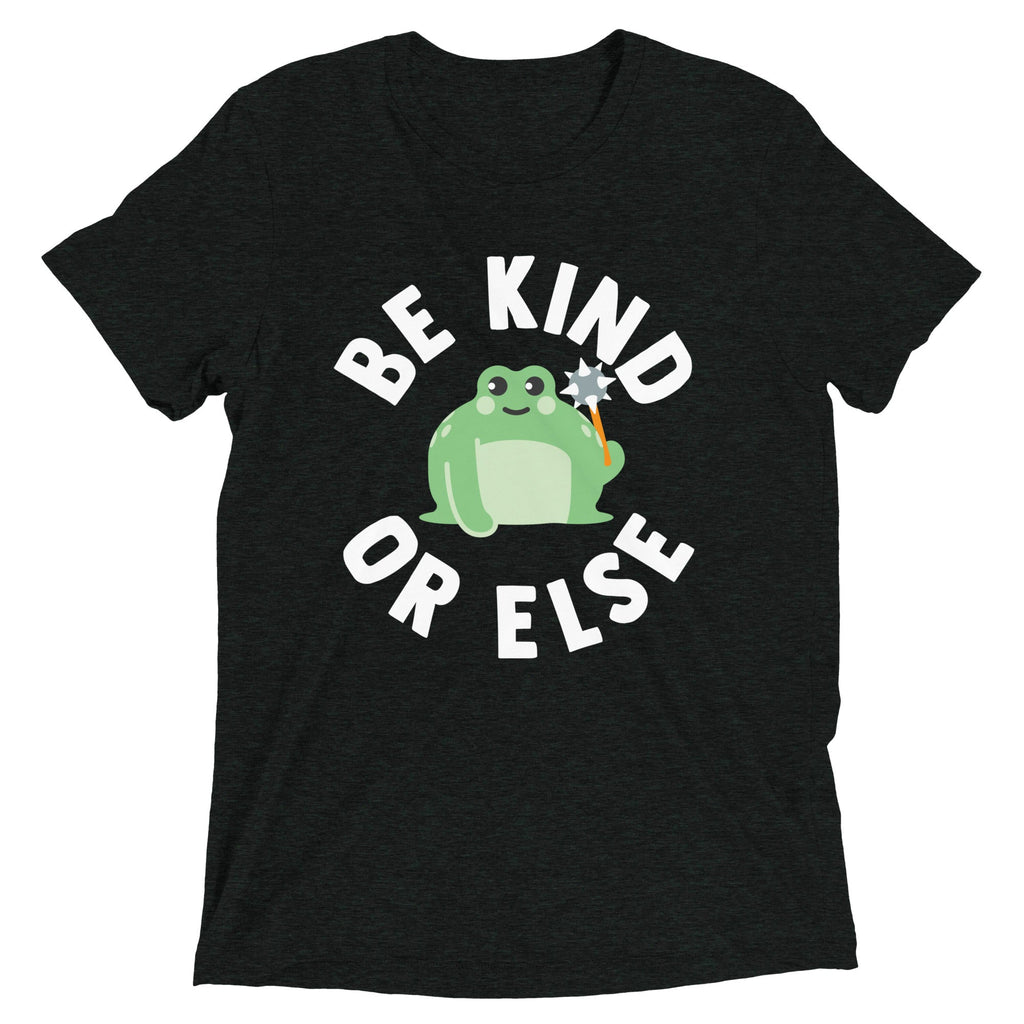 Be Kind Or Else Men's Tri-Blend Tee Hoodie, Sweatshirt | CoreVibeTees.com (Image 2)