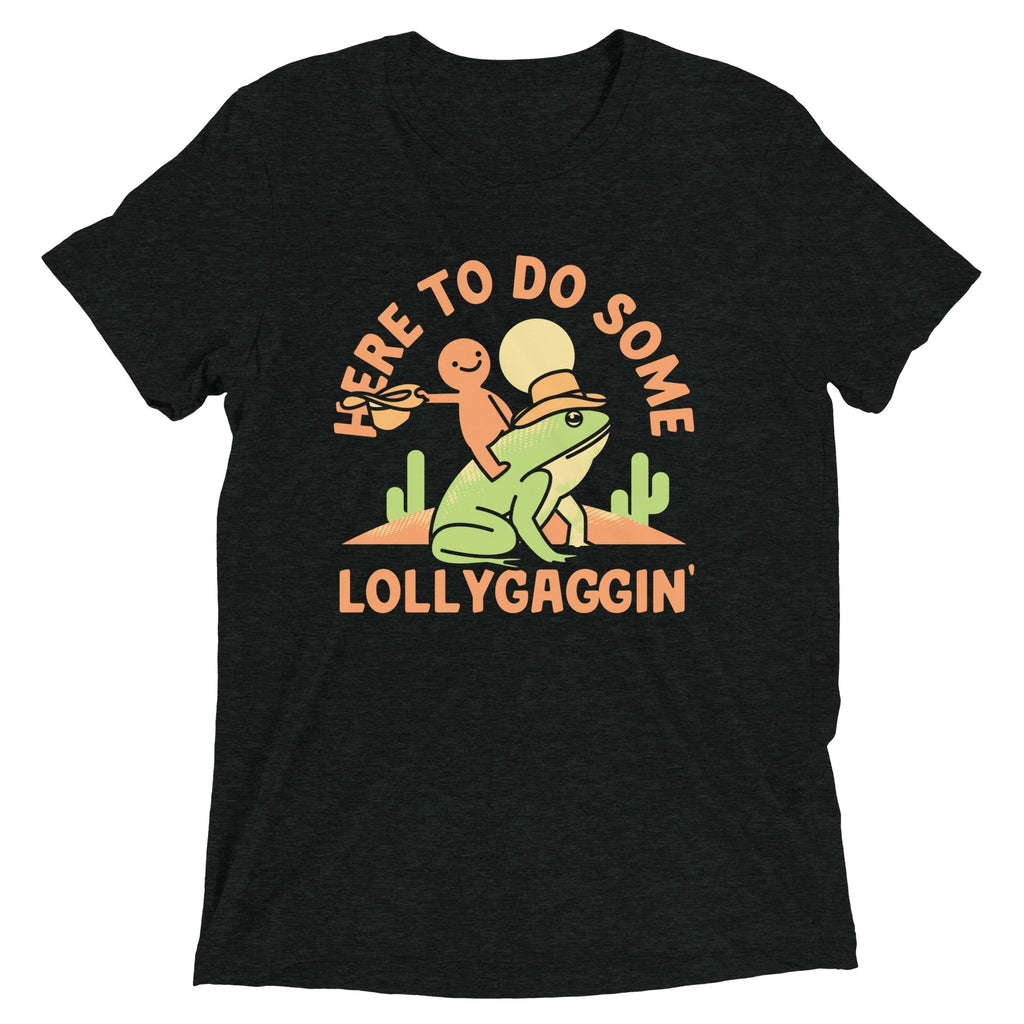 Here To Do Some Lollygaggin Men's Tri-Blend Tee Hoodie, Sweatshirt | CoreVibeTees.com (Image 2)