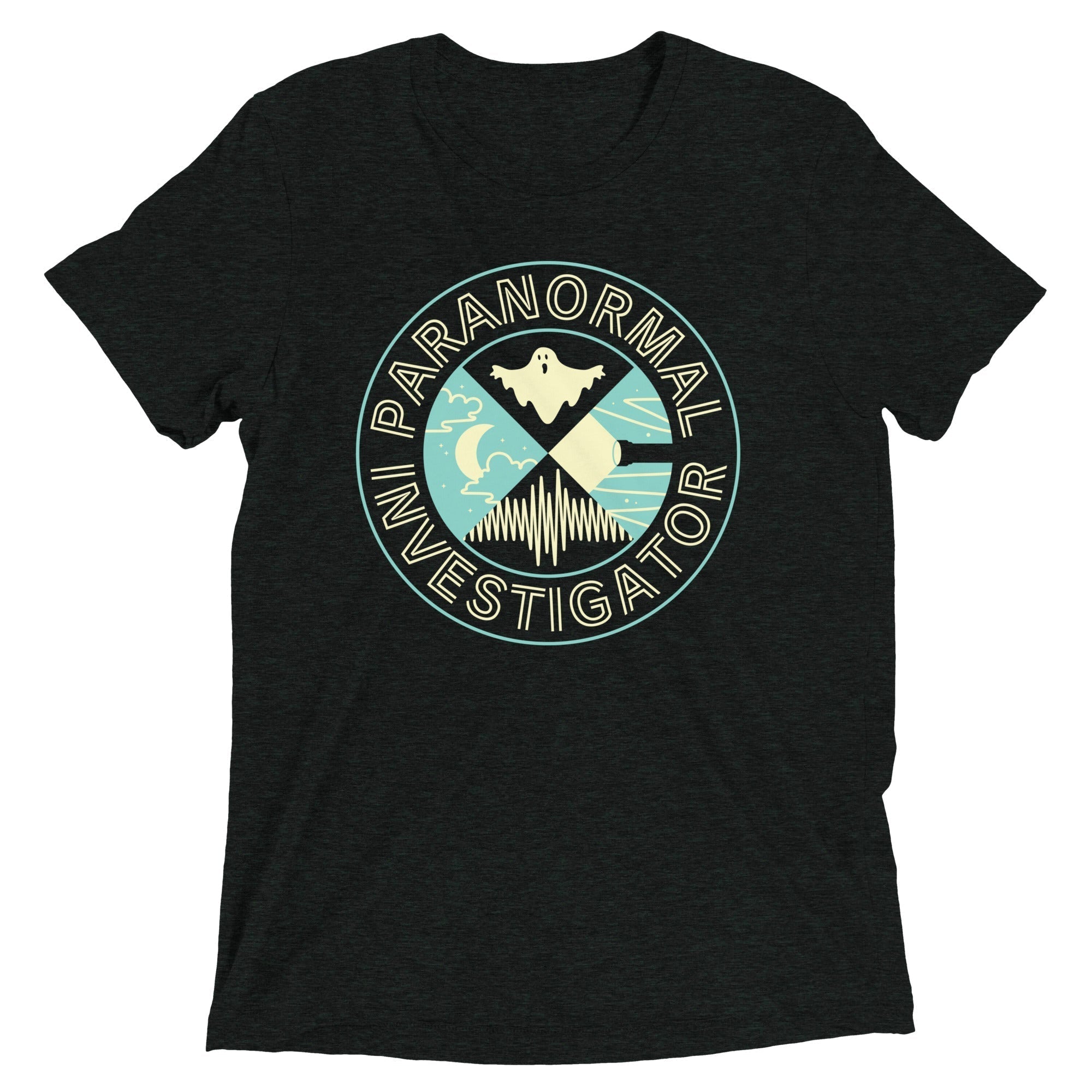 Paranormal Investigator Men's Tri-Blend Tee Hoodie, Sweatshirt | CoreVibeTees.com (Image 1)