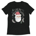 I See You When You're Sleeping Men's Tri-Blend Tee Hoodie, Sweatshirt | CoreVibeTees.com (Image 1)