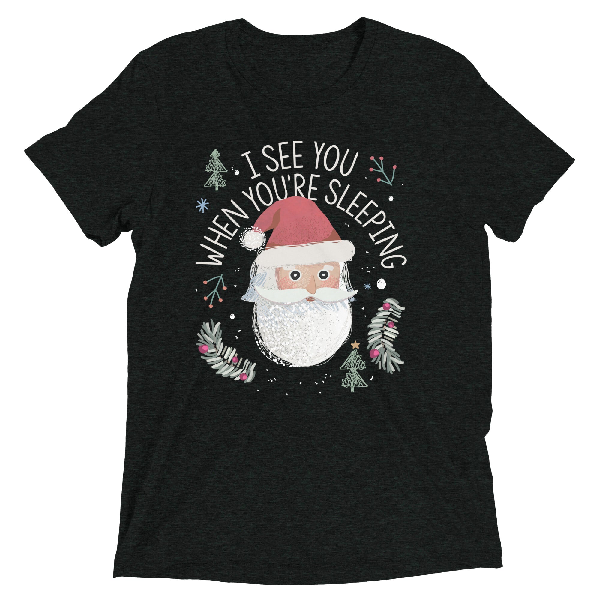 I See You When You're Sleeping Men's Tri-Blend Tee Hoodie, Sweatshirt | CoreVibeTees.com (Image 1)