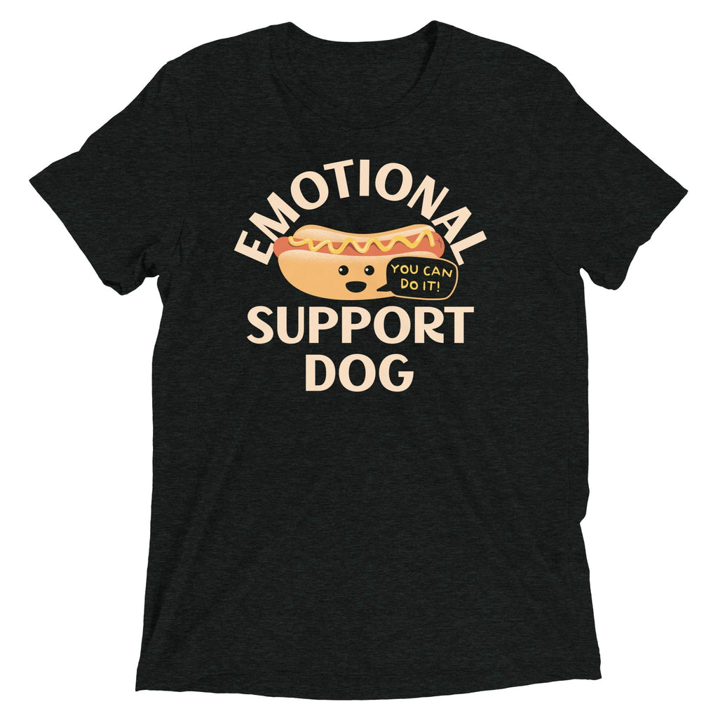 Emotional Support Dog Men's Tri-Blend Tee Hoodie, Sweatshirt | CoreVibeTees.com (Image 2)