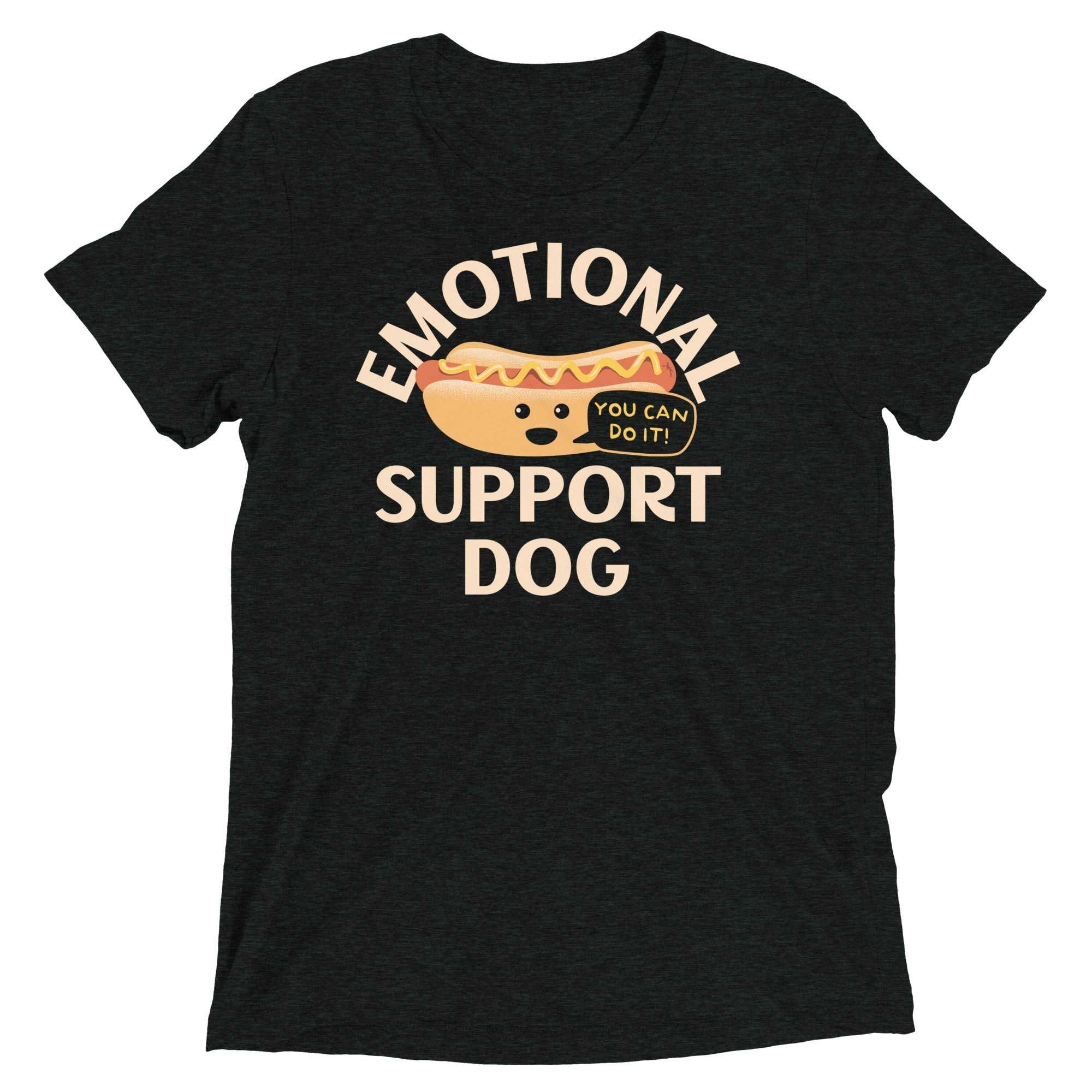 Emotional Support Dog Men's Tri-Blend Tee Hoodie, Sweatshirt | CoreVibeTees.com (Image 2)