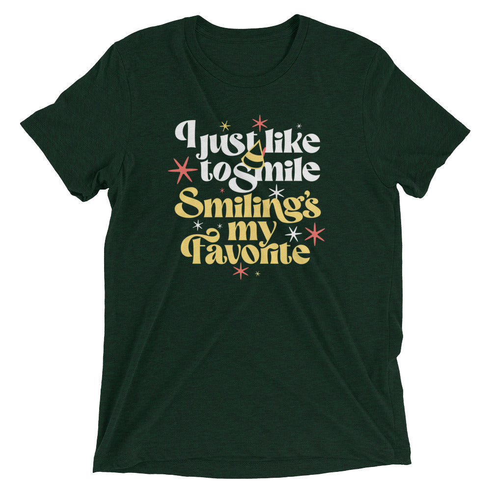 I Just Like To Smile Smiling's My Favorite Men's Tri-Blend Tee Hoodie, Sweatshirt | CoreVibeTees.com (Image 1)