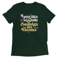 I Just Like To Smile Smiling's My Favorite Men's Tri-Blend Tee Hoodie, Sweatshirt | CoreVibeTees.com (Image 1)