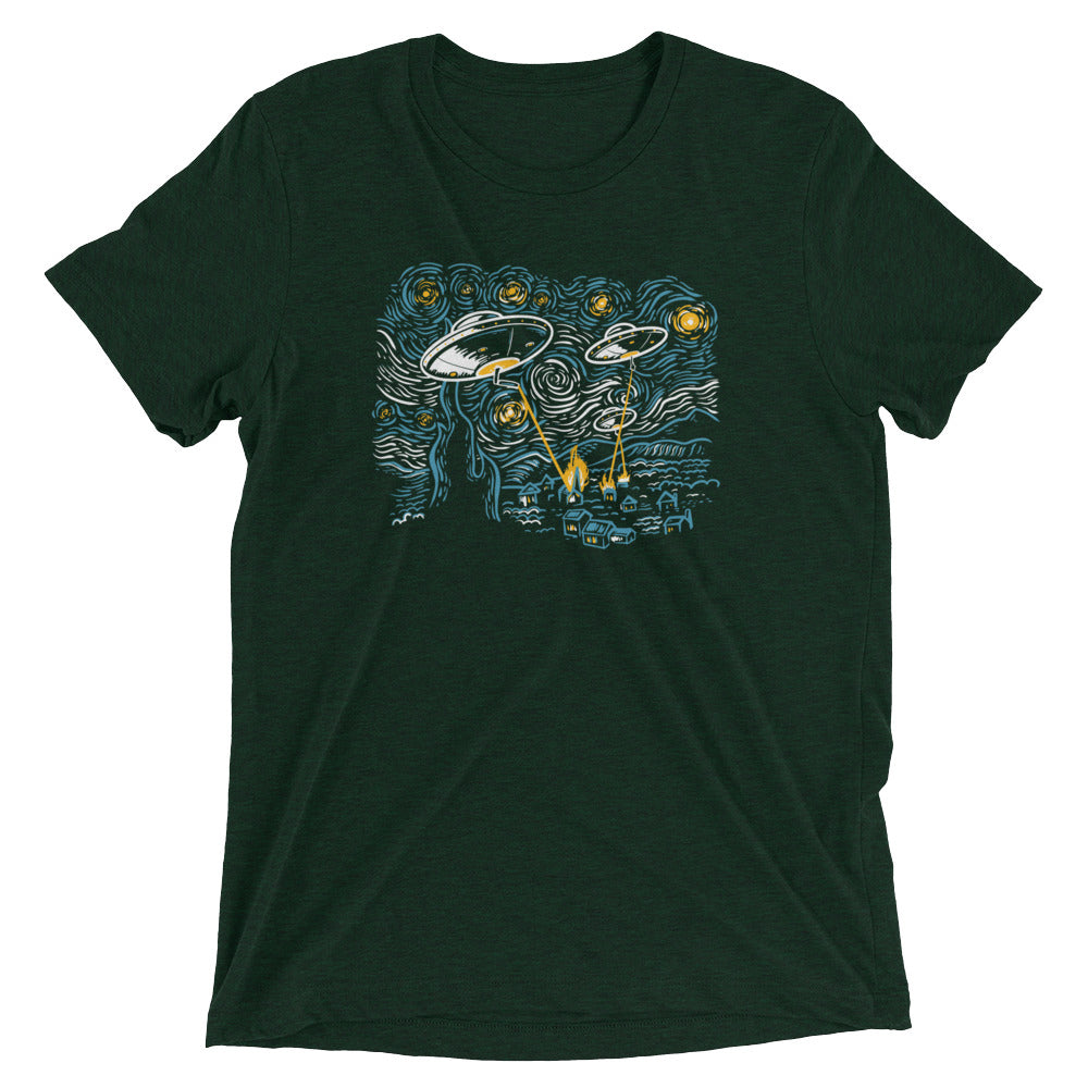 Starry Invasion Men's Tri-Blend Tee Hoodie, Sweatshirt | CoreVibeTees.com (Image 2)