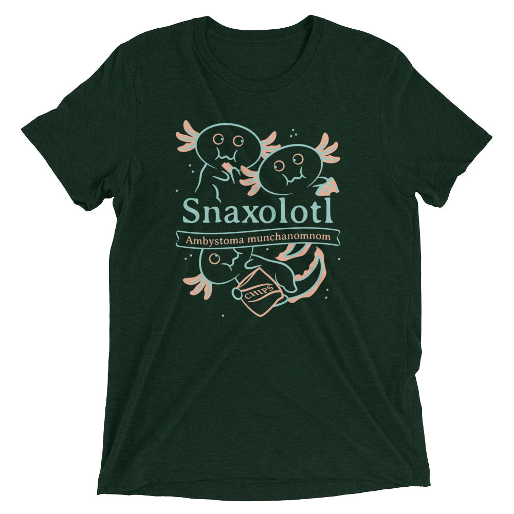 Snaxolotl Men's Tri-Blend Tee Hoodie, Sweatshirt | CoreVibeTees.com (Image 3)