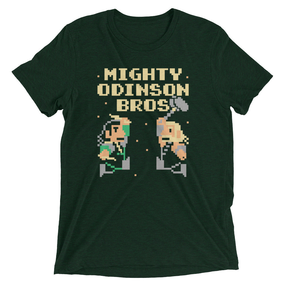 Mighty Odinson Bros Men's Tri-Blend Tee Hoodie, Sweatshirt | CoreVibeTees.com (Image 2)