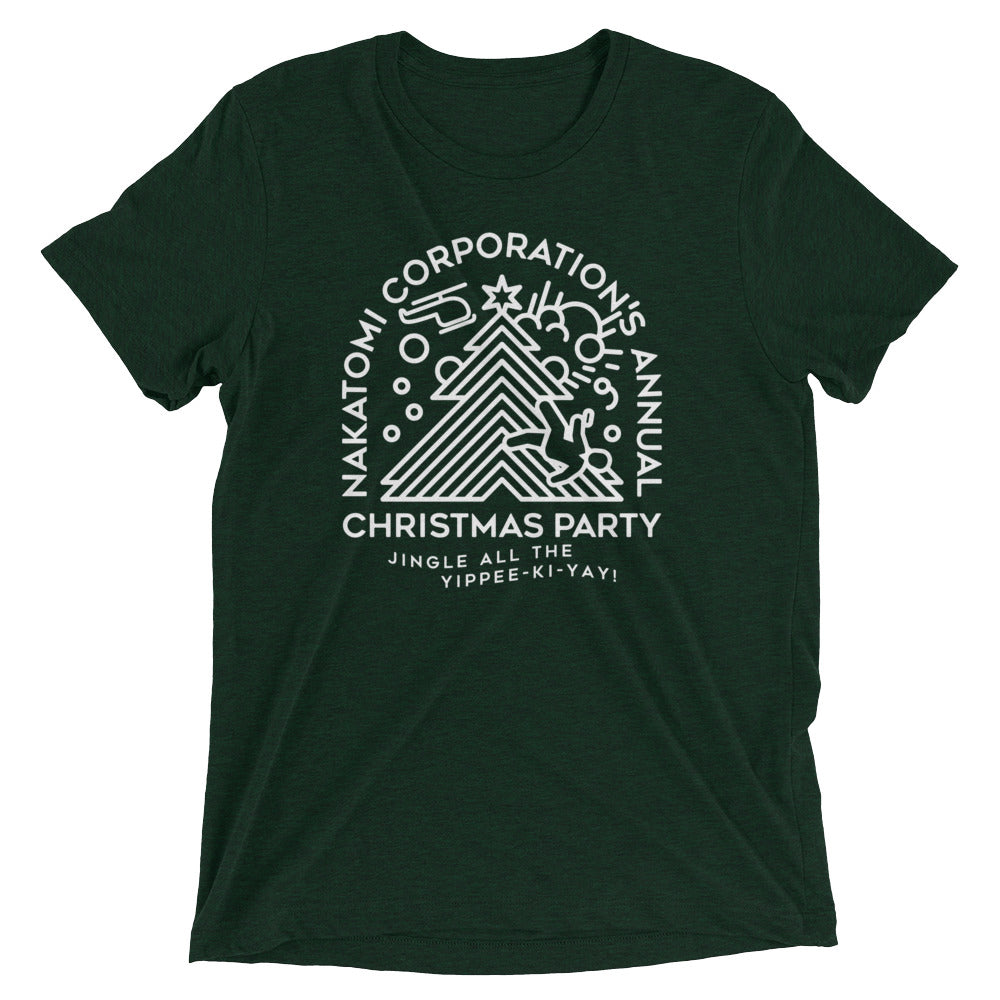 Nakatomi Christmas Party Men's Tri-Blend Tee Hoodie, Sweatshirt | CoreVibeTees.com (Image 3)