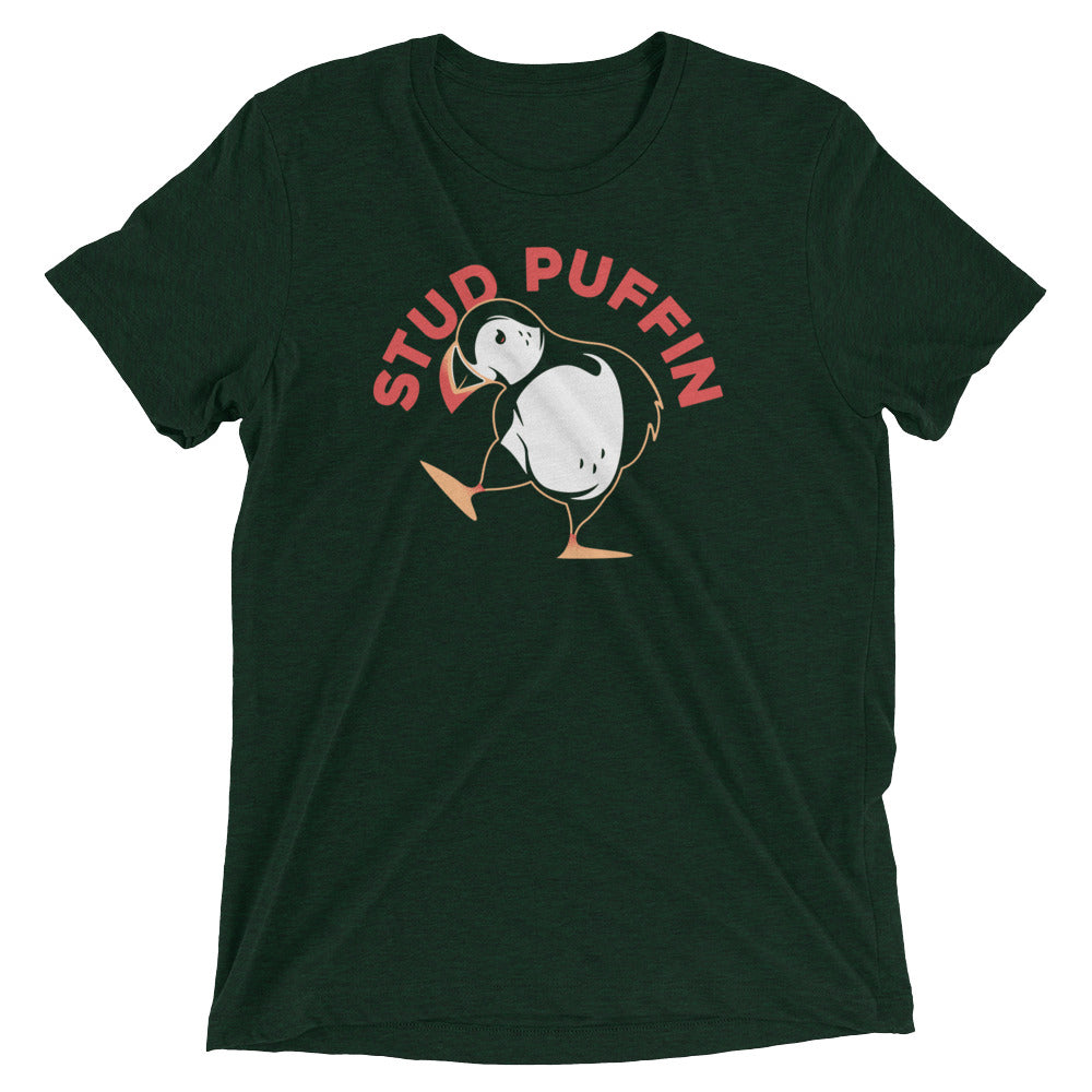 Stud Puffin Men's Tri-Blend Tee Hoodie, Sweatshirt | CoreVibeTees.com (Image 3)