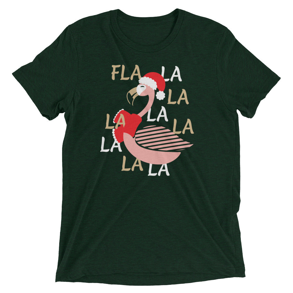Fla La La Lamingo Men's Tri-Blend Tee Hoodie, Sweatshirt | CoreVibeTees.com (Image 2)