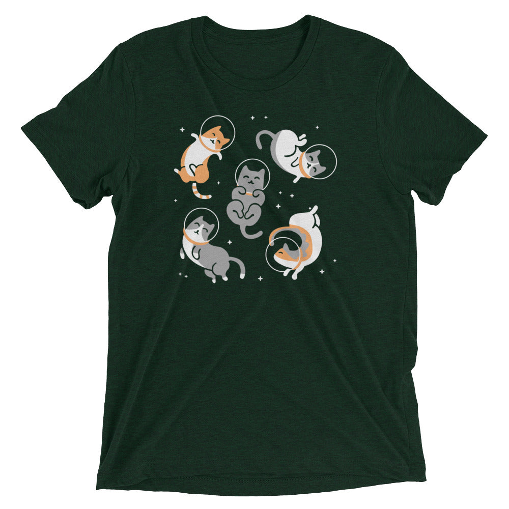 Cats In Space Men's Tri-Blend Tee Hoodie, Sweatshirt | CoreVibeTees.com (Image 2)